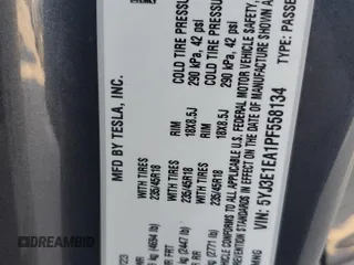 2023 Tesla Model 3 с VIN 5YJ3E1EA1PF558134, выставлен на аукционе Copart как лот 57133275 с пробегом 25 385 миль миль и Списание • Salvage title. История ставок и продаж доступна на DreamBid. Изображение 12.