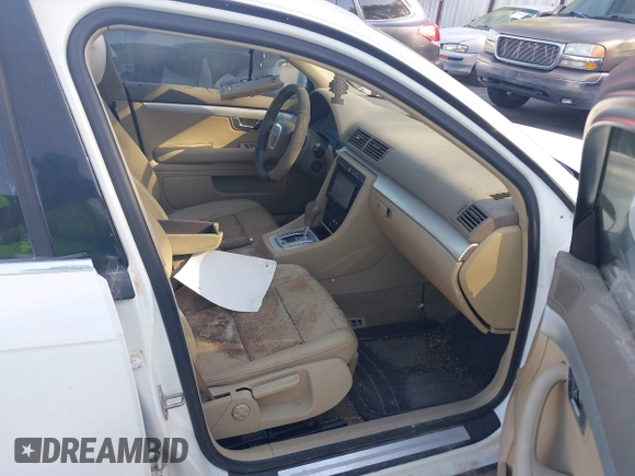 2008 Audi A4 2.0T with VIN WAUAF78E58A153732, listed as a IAAI auction lot 42382088 with Not provided miles and . Bid and sale history available at DreamBid. Image 5.