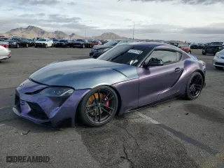 2022 Toyota GR Supra 3.0 with VIN WZ1DB0C03NW050968, listed as a Copart auction lot 82393784 with NaN miles and Salvage Title. Bid and sale history available at carsss.com. Image 1.