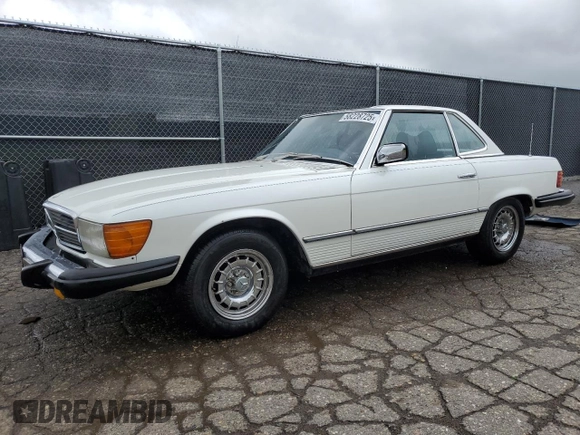 1979 Mercedes-Benz SL with VIN 10704412051276, listed as a Copart auction lot 58228725 with 163,621 mi miles and Clean title. Bid and sale history available at DreamBid. Image 1.