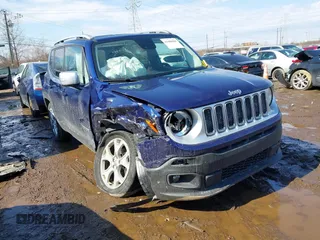 2017 Jeep Renegade Limited z VIN ZACCJBDB4HPE54095, wystawiony jako IAAI lot #41680686 z przebiegiem 110 123 mil mil oraz . Historia ofert i sprzedaży dostępna na DreamBid. Obrazek 1.