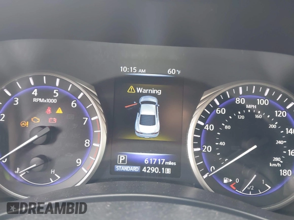 2017 Infiniti Q60 Premium with VIN JN1EV7EL5HM550031, listed as a IAAI auction lot 41965643 with 61,717 mi miles and . Bid and sale history available at DreamBid. Image 7.