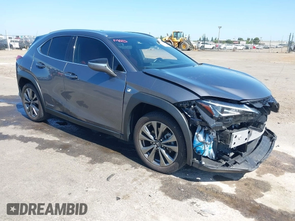 2021 Lexus UX 250h F Sport z VIN JTHR9JBH3M2052706, wystawiony jako IAAI lot #42321784 z przebiegiem 23 290 mil mil oraz . Historia ofert i sprzedaży dostępna na DreamBid. Obrazek 1.