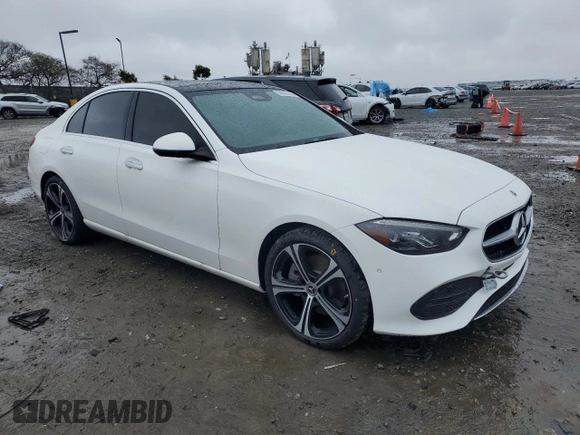 2024 Mercedes-Benz C 300 with VIN W1KAF4GB8RR213116, listed as a Copart auction lot 50662345 with 2,256 mi miles and Salvage Title. Bid and sale history available at DreamBid. Image 4.