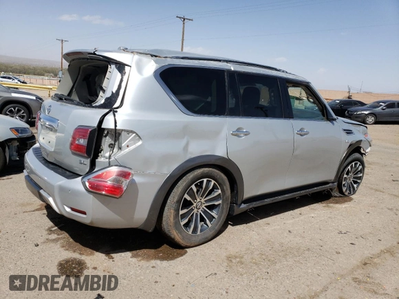 2020 Nissan Armada SL with VIN JN8AY2ND4L9107528, listed as a Copart auction lot 46434223 with 71,668 mi miles. Bid and sale history available at carsss.com. Image 3.