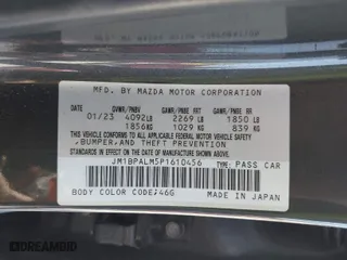 2023 Mazda Mazda3 Hatchback 2.5 S Preferred with VIN JM1BPALM5P1610456, listed as a IAAI auction lot 41965174 with NaN miles. Bid and sale history available at carsss.com. Image 9.