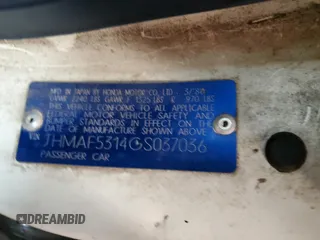 1986 Honda Civic z VIN JHMAF5314GS037036, wystawiony jako Copart lot #44577705 z przebiegiem 286 229 mil mil oraz Tytuł czysty. Historia ofert i sprzedaży dostępna na DreamBid. Obrazek 12.