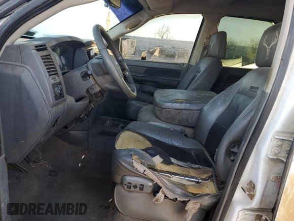 2007 Dodge Ram 2500 SLT with VIN 3D7KS28A17G796037, listed as a Copart auction lot 42055675 with 0 mi miles and Salvage Title. Bid and sale history available at carsss.com. Image 7.