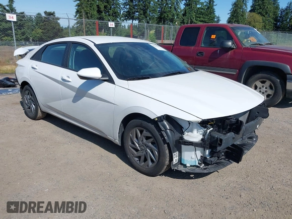 2024 Hyundai Elantra SEL with VIN KMHLM4DG4RU694158, listed as a IAAI auction lot 42451607 with 6,471 mi miles and . Bid and sale history available at DreamBid. Image 1.