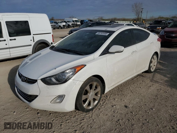 2012 Hyundai Elantra Limited z VIN 5NPDH4AE5CH101733, wystawiony jako Copart lot #50702495 z przebiegiem 187 523 mil mil oraz Szkoda całkowita • Salvage title. Historia ofert i sprzedaży dostępna na DreamBid. Obrazek 1.