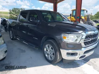 2022 Ram 1500 Big Horn with VIN 1C6RREMT5NN190846, listed as a IAAI auction lot 42476542 with 29,961 mi miles and . Bid and sale history available at DreamBid. Image 1.