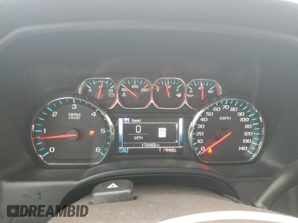 2017 Chevrolet Silverado 1500 LTZ with VIN 3GCPCSEC7HG277207, listed as a Copart auction lot 45132325 with 172,453 mi miles and Salvage Title. Bid and sale history available at DreamBid. Image 9.
