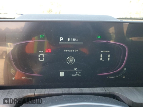 2024 Kia Telluride EX with VIN 5XYP34GC9RG454039, listed as a Copart auction lot 42808695 with 10,272 mi miles and Salvage title. Bid and sale history available at DreamBid. Image 9.