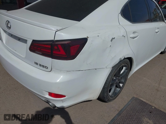 2011 Lexus IS with VIN JTHBE5C25B5025596, listed as a IAAI auction lot 41941765 with Not Provided miles. Bid and sale history available at carsss.com. Image 6.