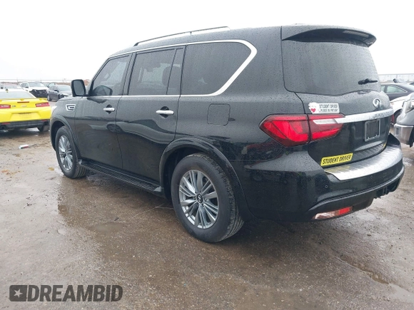 2021 Infiniti QX80 PREMIUM SELECT with VIN JN8AZ2AF3M9719743, listed as a IAAI auction lot 41534424 with 103,665 mi miles. Bid and sale history available at carsss.com. Image 3.