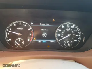 2020 Genesis G90 3.3T Premium with VIN KMTF34PA4LU076259, listed as a Copart auction lot 87943615 with 61,425 mi miles and Salvage Title. Bid and sale history available at carsss.com. Image 9.
