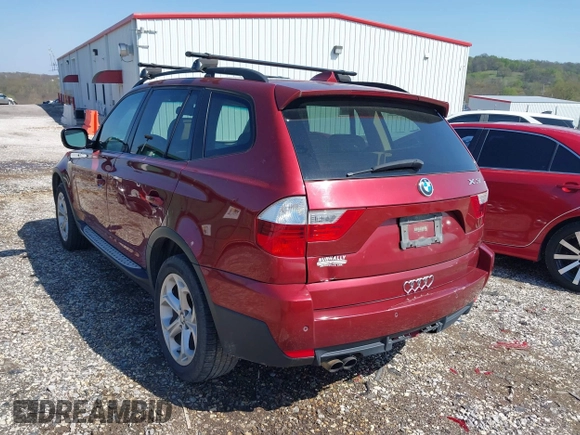 2010 BMW X3 xDrive30i with VIN WBXPC9C4XAWJ34508, listed as a IAAI auction lot 41970307 with 282,301 mi miles. Bid and sale history available at carsss.com. Image 3.