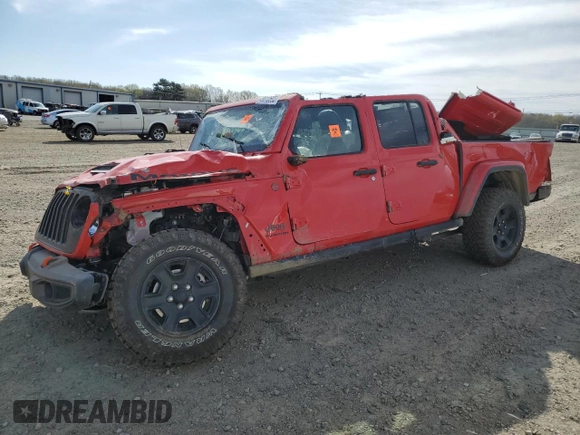 2021 Jeep Gladiator Mojave z VIN 1C6JJTEG5ML569172, wystawiony jako Copart lot #49810695 z przebiegiem Nie podano mil oraz Nie do naprawy • Non repairable. Historia ofert i sprzedaży dostępna na DreamBid. Obrazek 1.