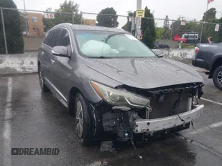 2016 Infiniti QX60 with VIN 5N1AL0MN6GC532519, listed as a IAAI auction lot 41558124 with 123,814 mi miles. Bid and sale history available at carsss.com. Image 1.