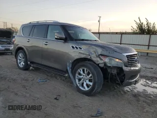 2013 Infiniti QX56 with VIN JN8AZ2NE5D9042275, listed as a Copart auction lot 78500824 with 210,346 mi miles and Salvage Title. Bid and sale history available at carsss.com. Image 4.