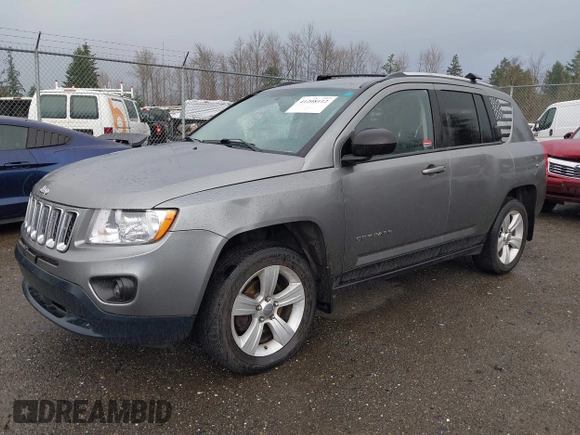 2013 Jeep Compass Sport with VIN 1C4NJDBB5DD101879, listed as a IAAI auction lot 41208112 with 168,300 mi miles. Bid and sale history available at carsss.com. Image 2.