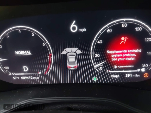2024 Acura TLX Technology with VIN 19UUB5F40RA001225, listed as a IAAI auction lot 41800568 with 9,412 mi miles and . Bid and sale history available at DreamBid. Image 7.