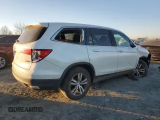 2017 Honda Pilot EX-L with VIN 5FNYF6H59HB032608, listed as a Copart auction lot 42244755 with 151,564 mi miles and Salvage Title. Bid and sale history available at DreamBid. Image 3.