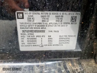 2014 GMC Sierra 1500 SLT with VIN 3GTU2VECXEG568352, listed as a Copart auction lot 50793195 with 112,776 mi miles and Salvage Title. Bid and sale history available at carsss.com. Image 13.