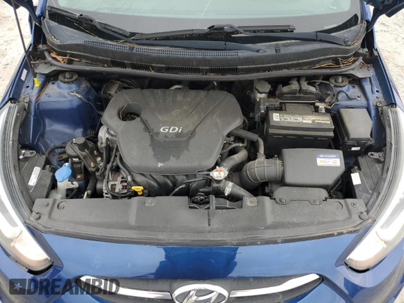 2015 Hyundai Accent GLS with VIN KMHCT4AEXFU890896, listed as a Copart auction lot 49489995 with 155,525 mi miles and Salvage Title. Bid and sale history available at carsss.com. Image 12.