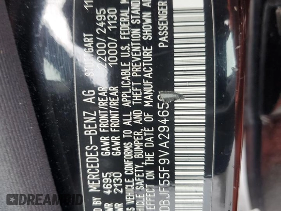 1997 Mercedes-Benz E-Class with VIN WDBJF55F9VA294656, listed as a Copart auction lot 49136745 with 0 mi miles and Salvage Title. Bid and sale history available at carsss.com. Image 14.