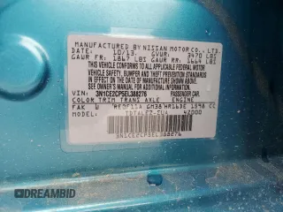 2014 Nissan Note S Plus with VIN 3N1CE2CP5EL388276, listed as a Copart auction lot 58874245 with 41,357 mi miles and Salvage title. Bid and sale history available at DreamBid. Image 12.