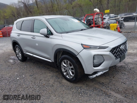 2019 Hyundai Santa Fe SE with VIN 5NMS2CAD8KH096047, listed as a IAAI auction lot 41983803 with 109,920 mi miles. Bid and sale history available at carsss.com. Image 1.