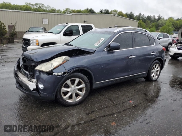 2010 Infiniti EX Journey z VIN JN1AJ0HRXAM754590, wystawiony jako Copart lot #56530935 z przebiegiem 151 688 mil mil oraz Szkoda całkowita • Salvage title. Historia ofert i sprzedaży dostępna na DreamBid. Obrazek 1.