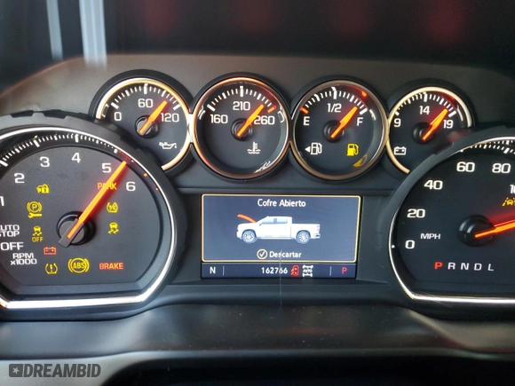 2019 Chevrolet Silverado 1500 LT with VIN 3GCUYDED6KG105959, listed as a Copart auction lot 84004974 with 162,766 mi miles and Salvage Title. Bid and sale history available at carsss.com. Image 9.