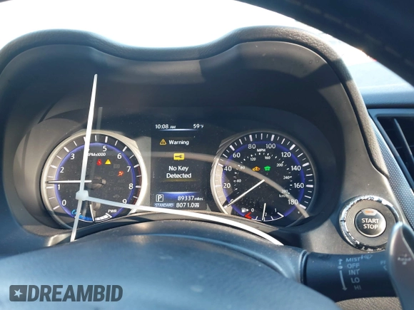 2014 Infiniti Q50 Hybrid Premium with VIN JN1AV7APXEM690577, listed as a IAAI auction lot 41493689 with 89,337 mi miles and . Bid and sale history available at DreamBid. Image 7.