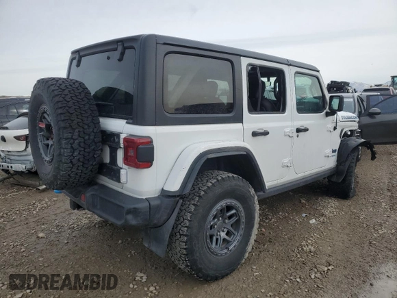 2022 Jeep Wrangler Unlimited Rubicon with VIN 1C4JJXR62NW171080, listed as a Copart auction lot 45918595 with Not provided miles and Salvage title. Bid and sale history available at DreamBid. Image 3.