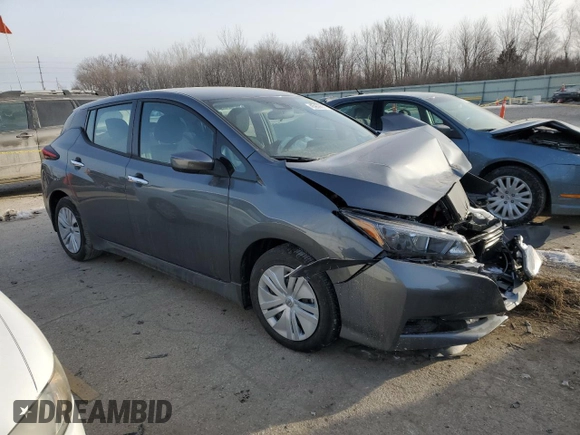2025 Nissan LEAF S with VIN 1N4AZ1BV0SC563095, listed as a Copart auction lot 45959975 with 669 mi miles and Salvage Title. Bid and sale history available at carsss.com. Image 4.