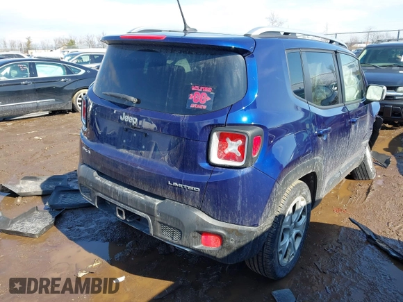 2017 Jeep Renegade Limited z VIN ZACCJBDB4HPE54095, wystawiony jako IAAI lot #41680686 z przebiegiem 110 123 mil mil oraz . Historia ofert i sprzedaży dostępna na DreamBid. Obrazek 4.