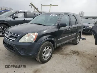 2005 Honda CR-V LX with VIN SHSRD68575U300649, listed as a Copart auction lot 48797705 with 258,830 mi miles and Salvage Title. Bid and sale history available at carsss.com. Image 1.