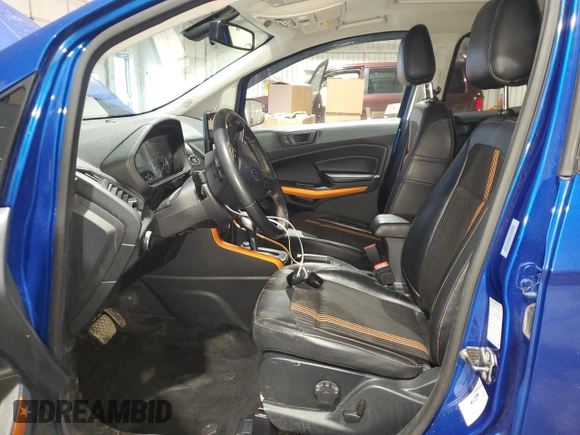2018 Ford EcoSport SES z VIN MAJ6P1CL6JC189860, wystawiony jako Copart lot #44791845 z przebiegiem 92 069 mil mil oraz Szkoda całkowita • Salvage title. Historia ofert i sprzedaży dostępna na DreamBid. Obrazek 7.