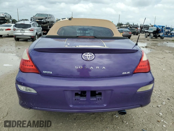 2007 Toyota Solara SE with VIN 4T1FA38P67U135816, listed as a Copart auction lot 72086844 with 160,214 mi miles and Salvage Title. Bid and sale history available at carsss.com. Image 6.