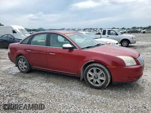 2009 Mercury Sable Premier with VIN 1MEHM42W29G617239, listed as a Copart auction lot 55176425 with 191,208 mi miles and Salvage title. Bid and sale history available at DreamBid. Image 4.