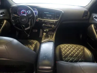 2015 Kia Optima SX Turbo with VIN 5XXGR4A6XFG443245, listed as a Copart auction lot 50758995 with 171,535 mi miles and Salvage Title. Bid and sale history available at carsss.com. Image 8.