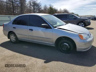 2001 Honda Civic LX with VIN 2HGES16561H555302, listed as a Copart auction lot 49173514 with 149,745 mi miles and Non Repairable. Bid and sale history available at carsss.com. Image 4.