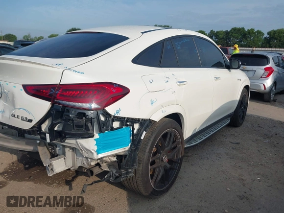 2022 Mercedes-Benz GLE 63 S AMG with VIN 4JGFD8KB2NA767714, listed as a IAAI auction lot 42359544 with 55,544 mi miles and . Bid and sale history available at DreamBid. Image 4.