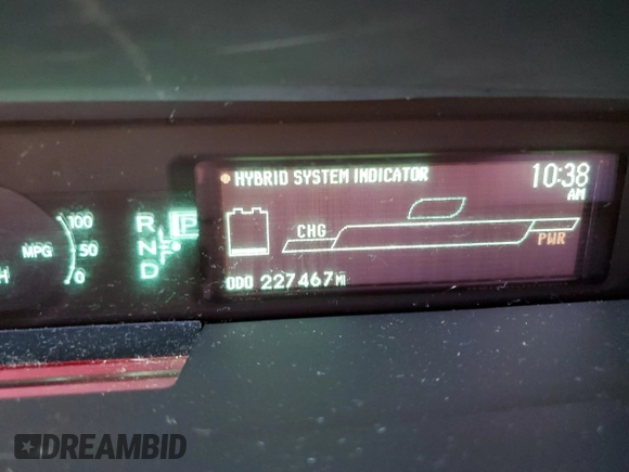 2011 Toyota Prius I with VIN JTDKN3DU4B0250126, listed as a Copart auction lot 61866925 with 227,467 mi miles and Clean title. Bid and sale history available at DreamBid. Image 9.