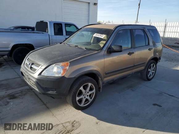 2002 Honda CR-V LX with VIN JHLRD68532C014509, listed as a Copart auction lot 86043944 with 202,988 mi miles and Salvage Title. Bid and sale history available at DreamBid. Image 1.