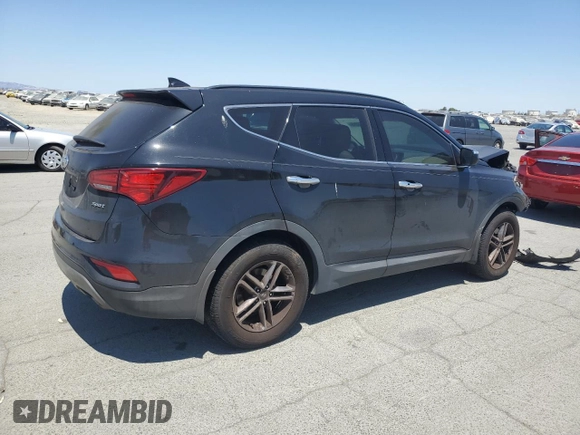 2017 Hyundai Santa Fe 2.4L with VIN 5NMZU3LBXHH019659, listed as a Copart auction lot 64056815 with 121,210 mi miles and Salvage title. Bid and sale history available at DreamBid. Image 3.
