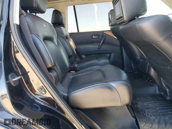 2012 Infiniti QX56 7-passenger with VIN JN8AZ2NF8C9515240, listed as a Copart auction lot 80625364 with 106,945 mi miles and Clean Title. Bid and sale history available at carsss.com. Image 11.