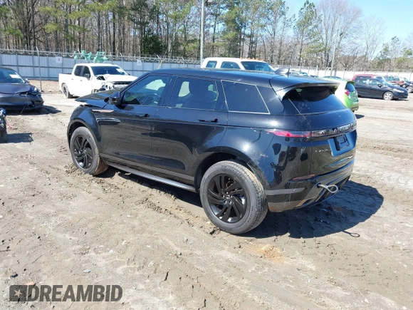 2022 Land Rover Range Rover Evoque R-Dynamic S with VIN SALZT2FX2NH164074, listed as a IAAI auction lot 41695522 with 24,643 mi miles. Bid and sale history available at carsss.com. Image 3.